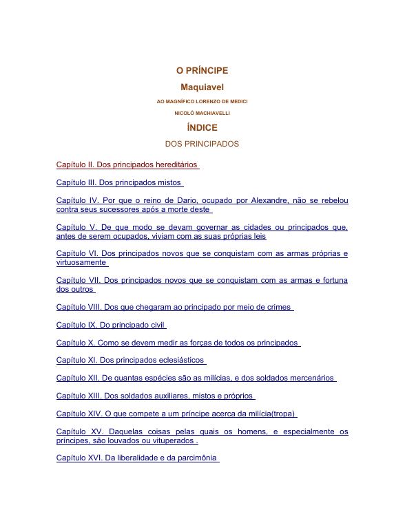 O Príncipe — Nicolau Maquiavel