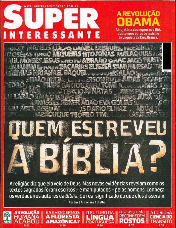 Capa de super interessante quem escreveu a biblia