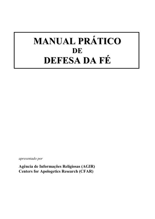 MANUAL de Heresiologia