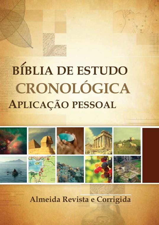 Capa de Bíblia de Estudo Cronológica: Aplicação Pessoal