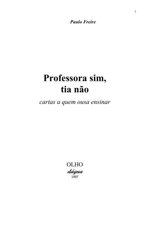 Professora Sim Tia Não